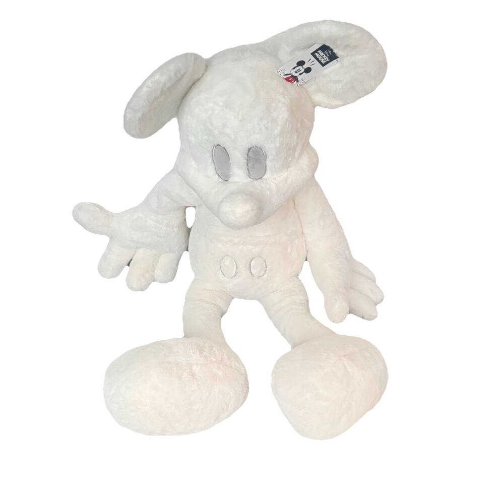 Disney Classic MK Monochromatic Jumbo Plush 40” Mickey Mouse Cream Limited Ed.